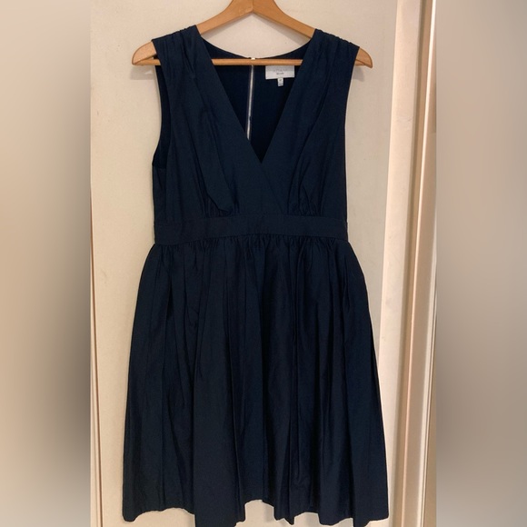 Adam by Adam Lippes Dresses & Skirts - ADAM by Adam Lippes Slate Blue Dress with Pleats and Flair at Waist